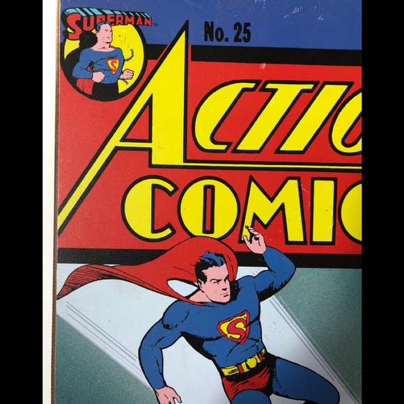 SUPERMAN Poster on Wood, Vintage Look, DC Comics - Picture 2 of 5